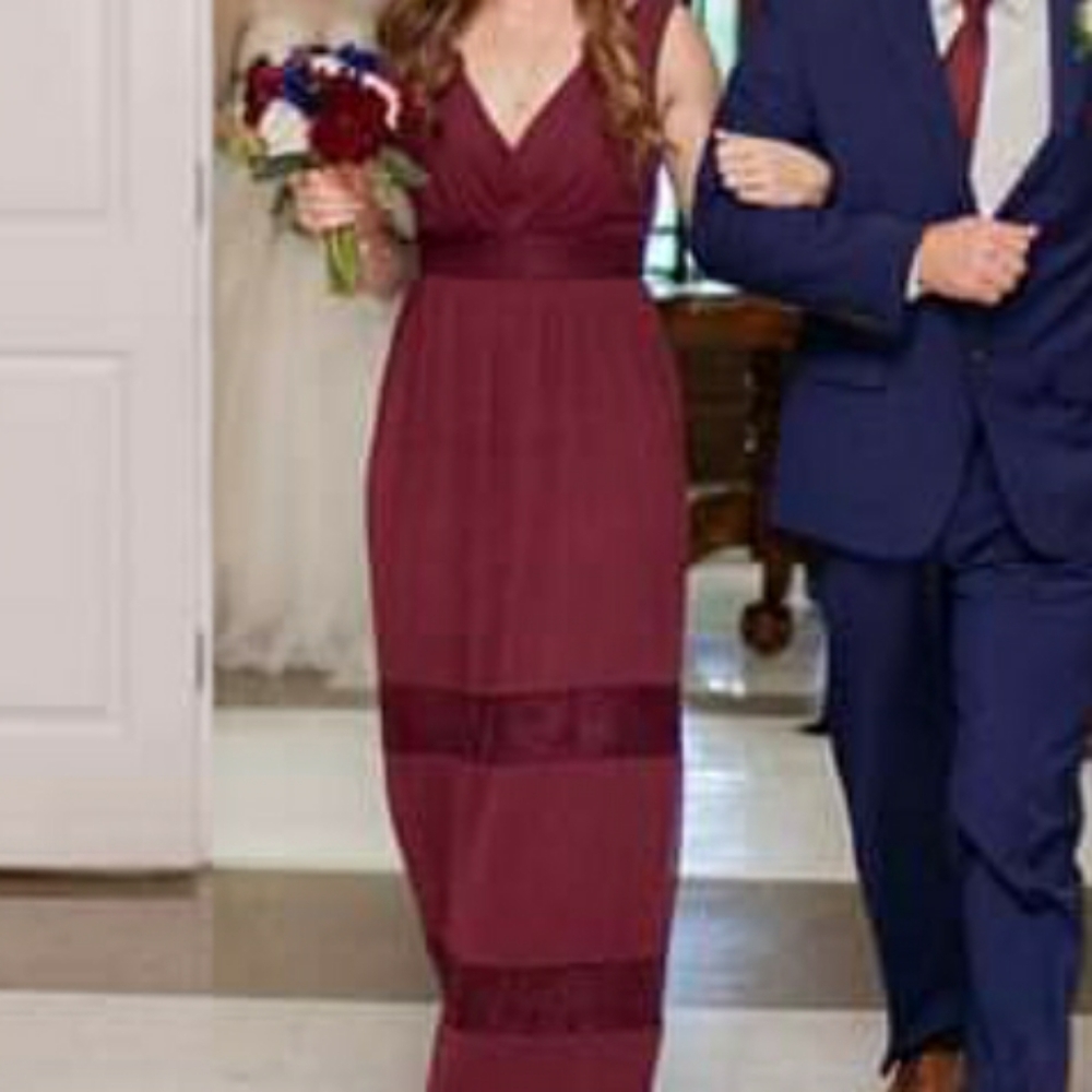 David's Bridal Wine color dress size 4